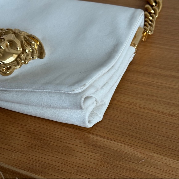 Versace White Palazzo Sultan Flap Handbag - Picture 5 of 8